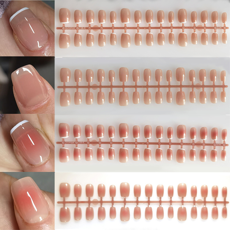 Nail Art Pink - Falso Médio Caixão Unhas Postiças, Gradiente