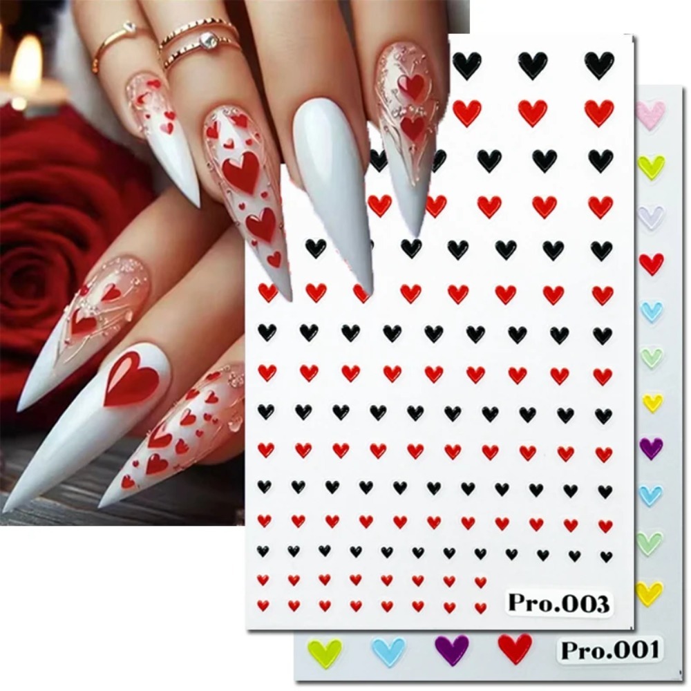 Nail Art Valentines Day - Adesivos 5D em Relevo para Arte