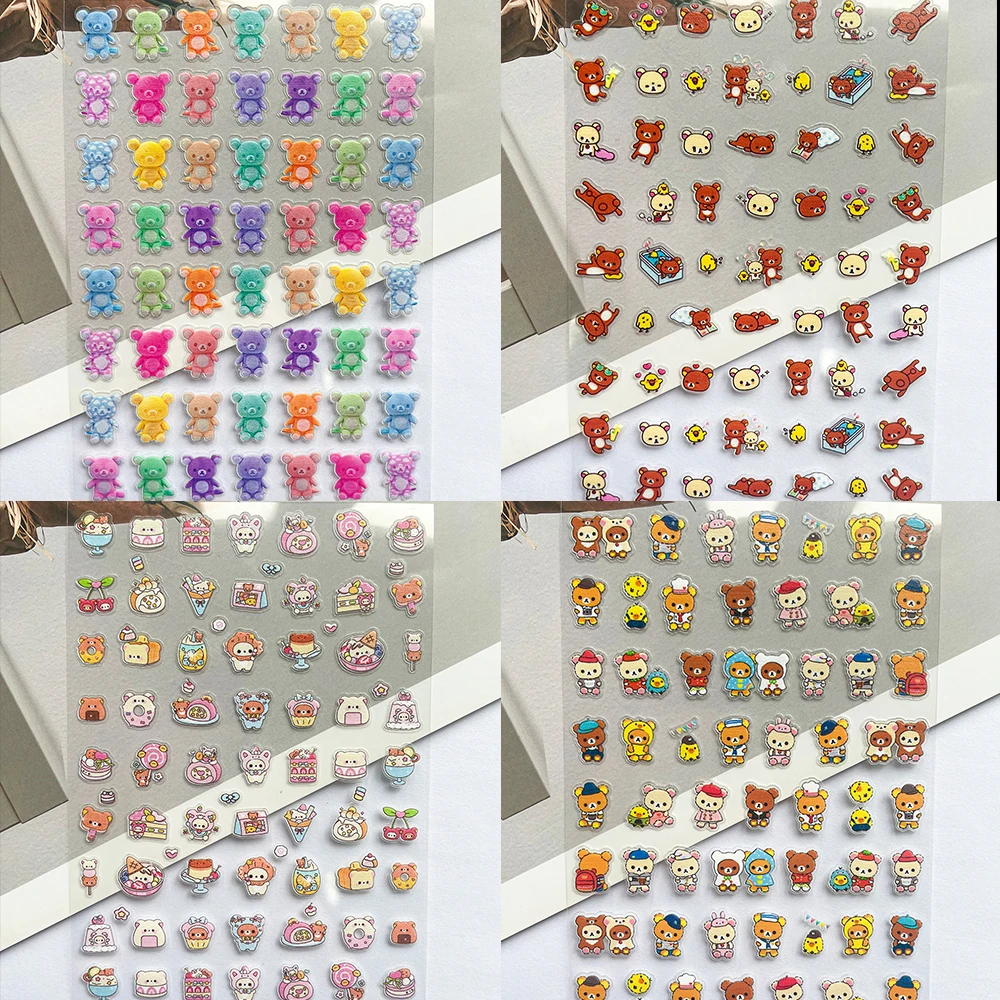 Nail Art Pink - Adesivos Super Mini Rilakkuma em PVC