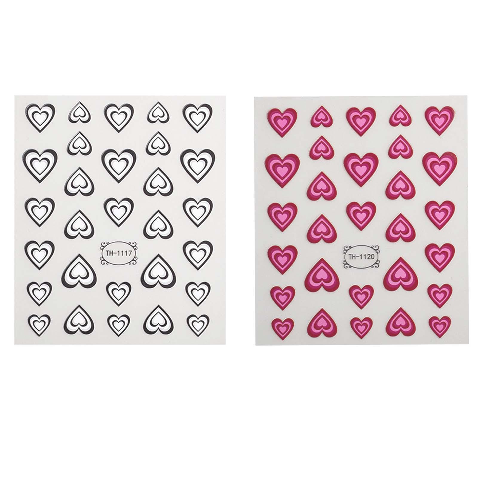 Adesivos 3D de Coração para Un - Nail Art Valentines Day avaliação e preço