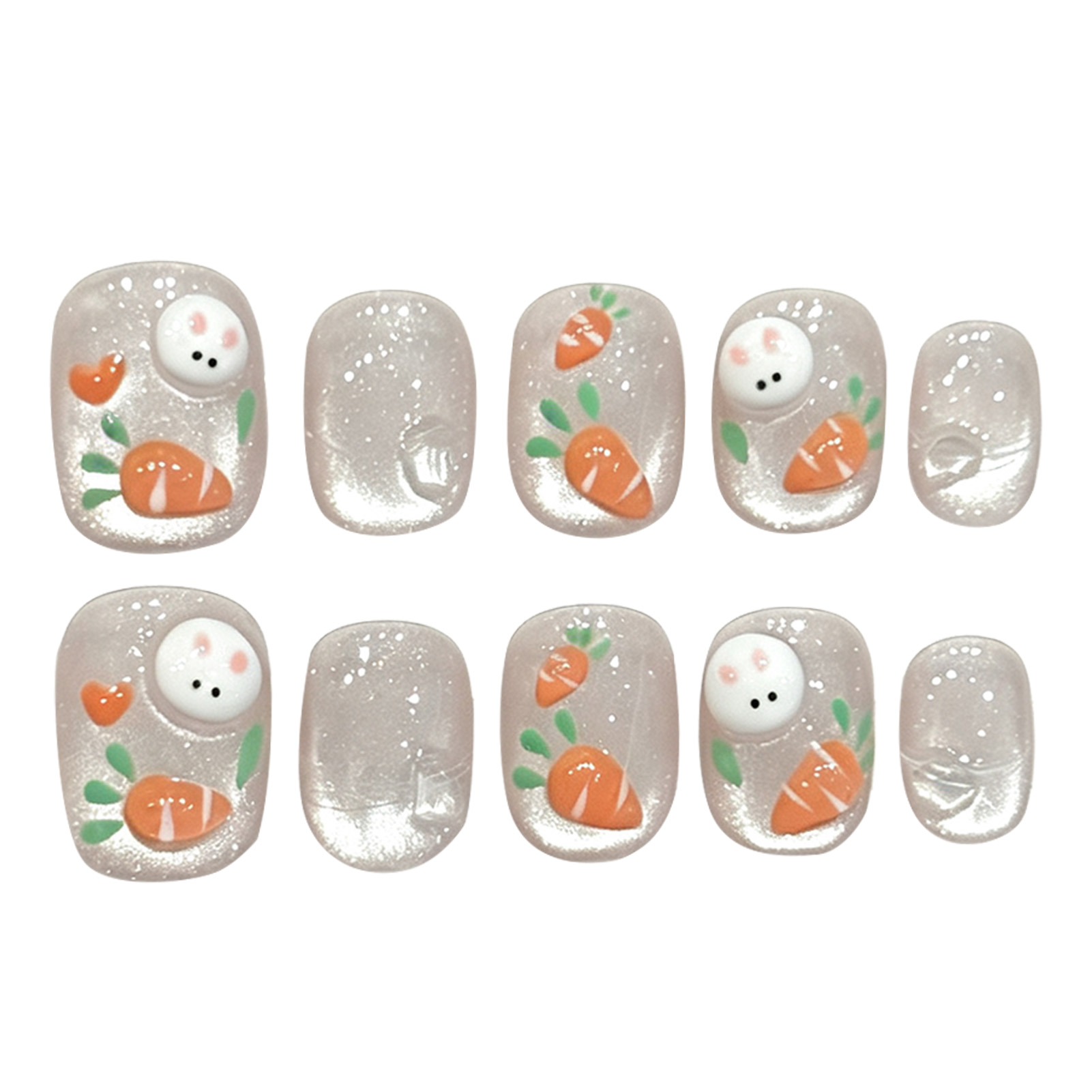 10 peças de unhas postiças fei - Nail Art Press On avaliação e preço