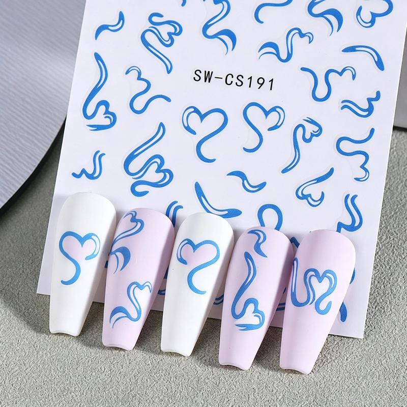2 Folhas de Adesivos de Unha D - Nail Art Valentines Day avaliação e preço